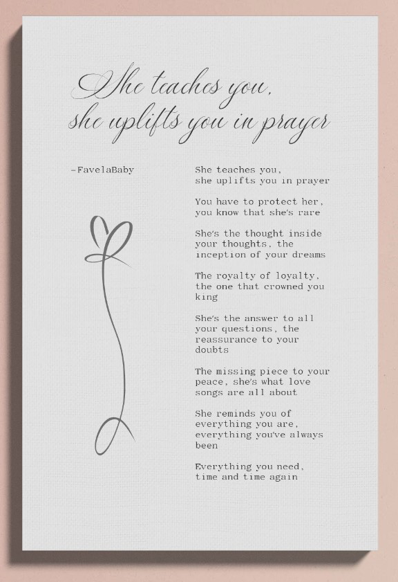 She Teaches You She Uplifts You in Prayer